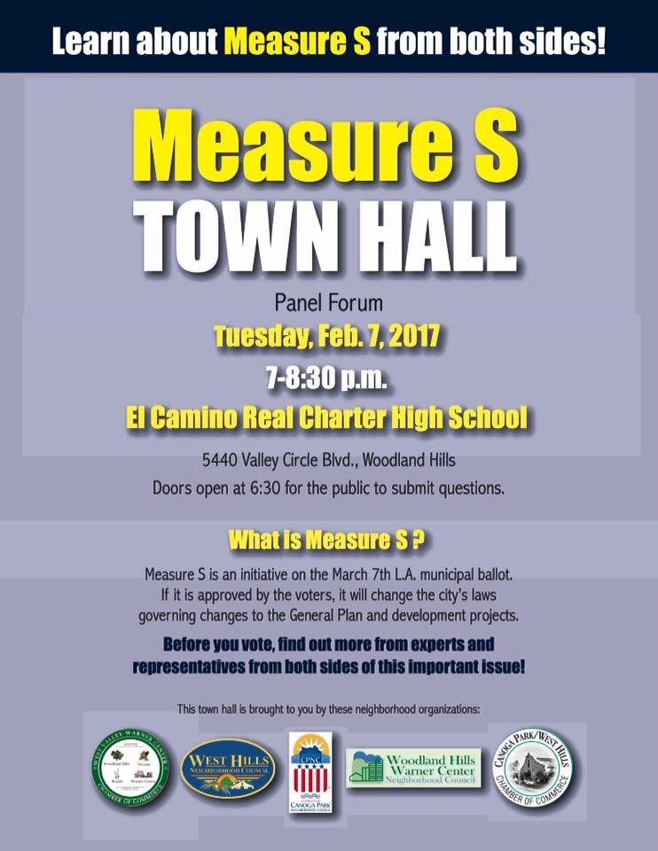 Measure S Town Hall Tuesday, Feb 7