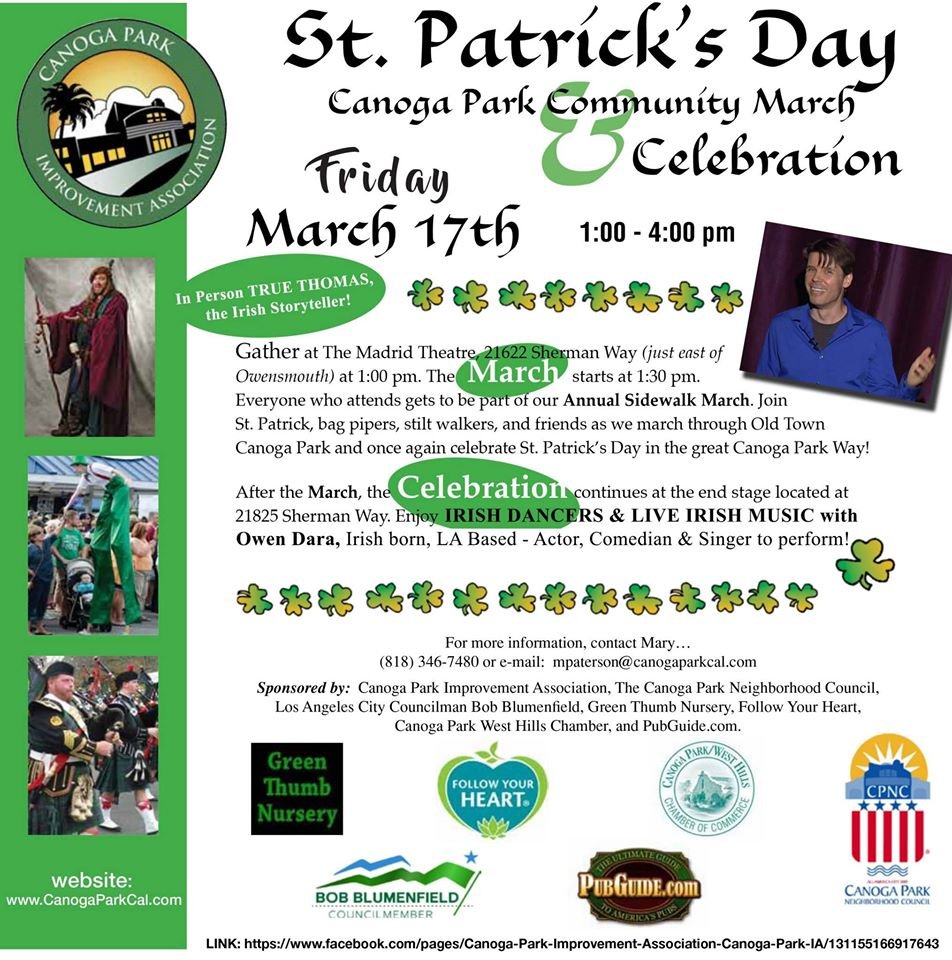 Canoga Park St. Patrick’s Day Community March and Celebration