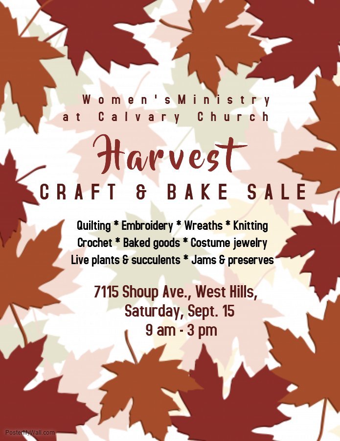 Harvest Craft & Bake Sale