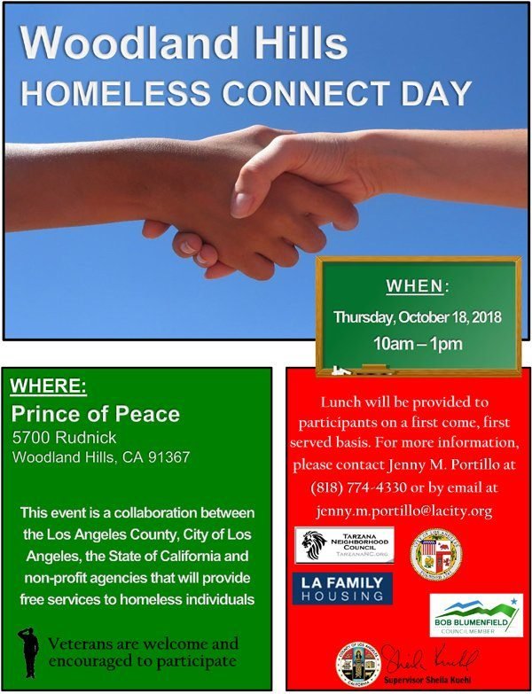 Woodland Hills Homeless Connect Day – Thursday, October 18