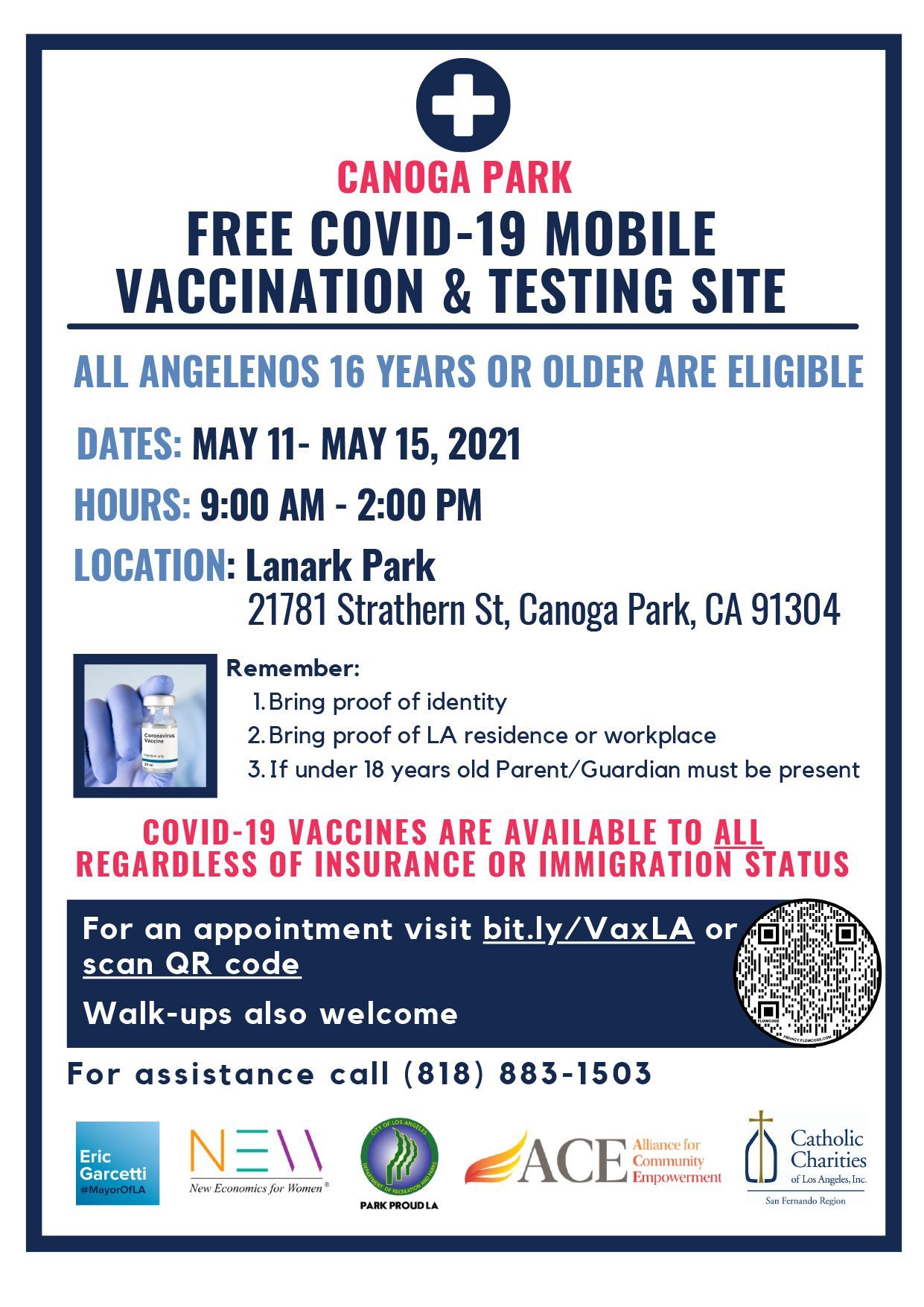 Free COVID-19 Mobile Vaccination and Testing Site