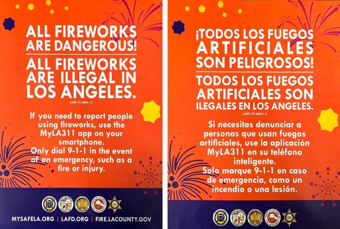 All Fireworks are Illegal in Los Angeles
