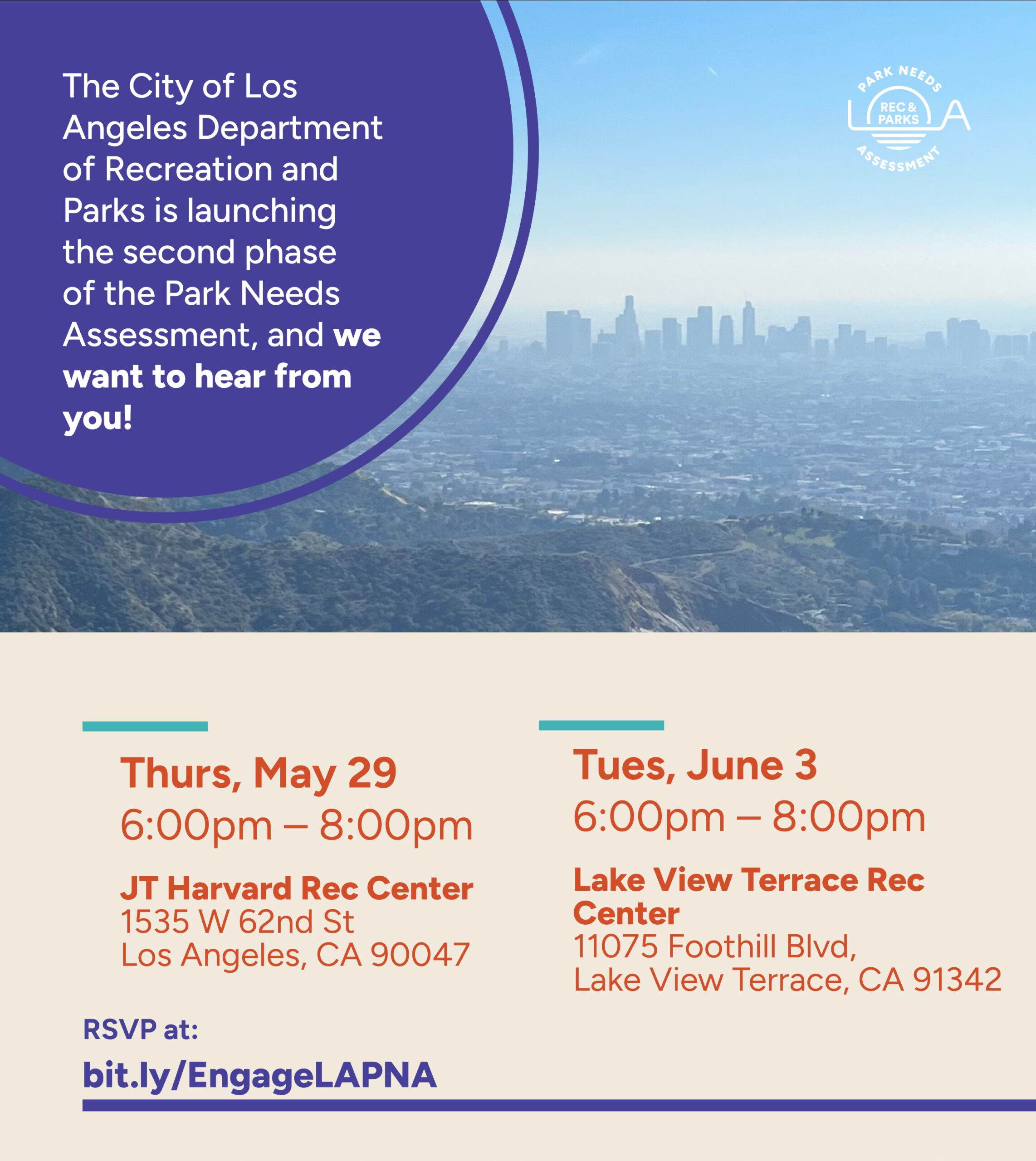 LA Park Needs Assessment Phase 2 Community Meeting